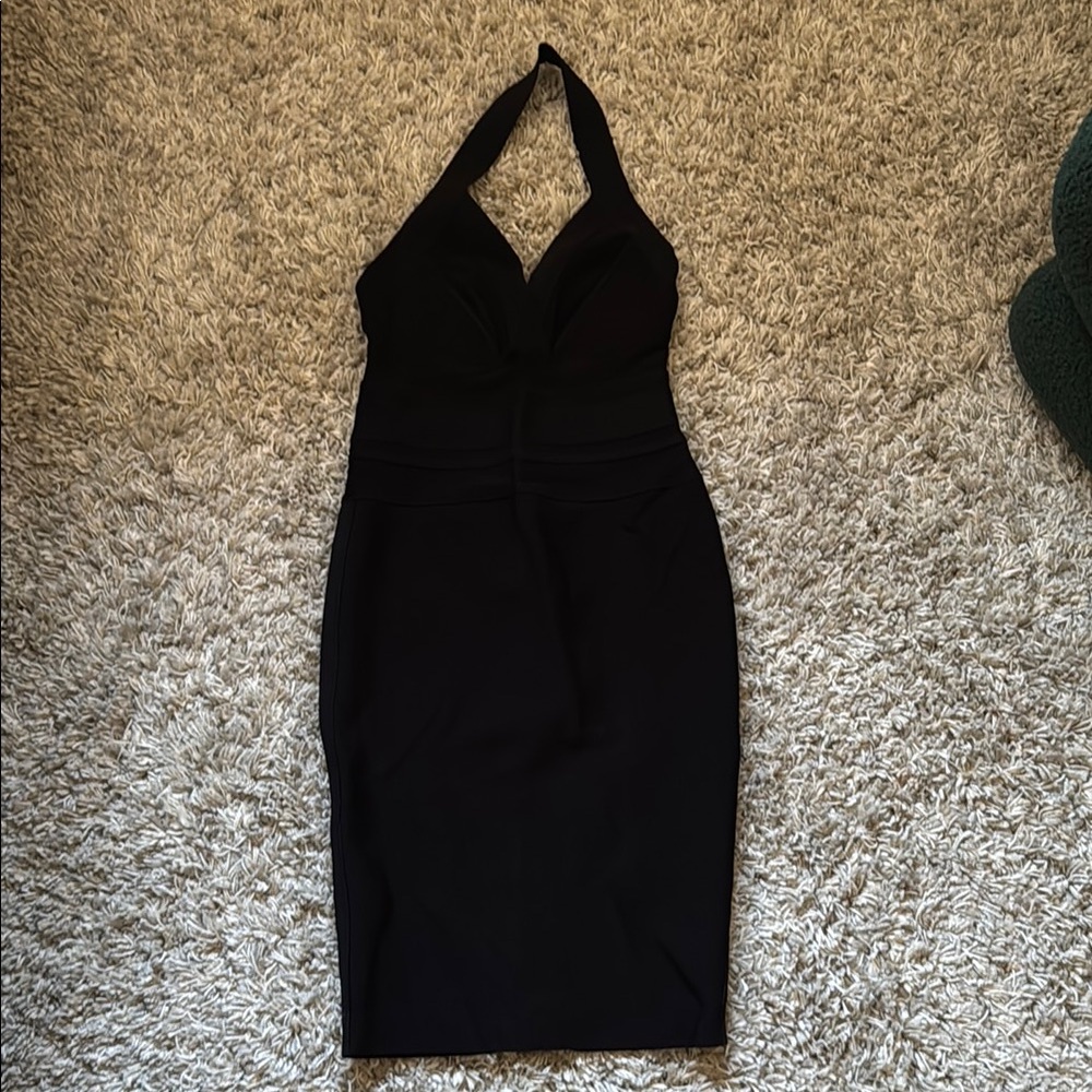Babaton Black Halter Dress